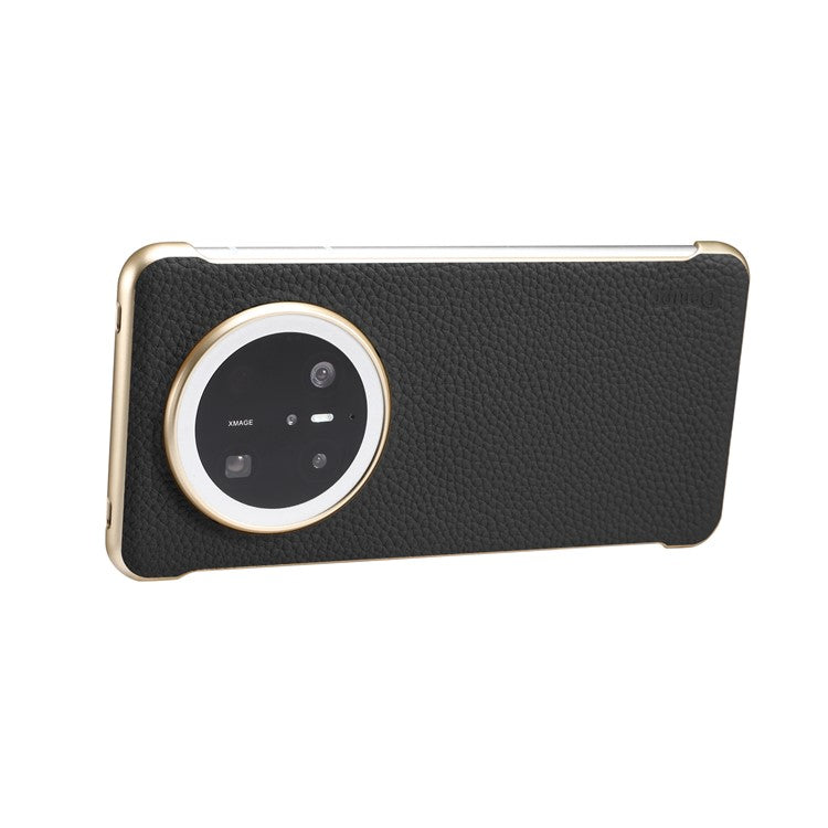 For Huawei Mate 70 Magnetic Case Litchi Texture Genuine Cow Leather + PC Boardless Phone Cove - TechGearPal