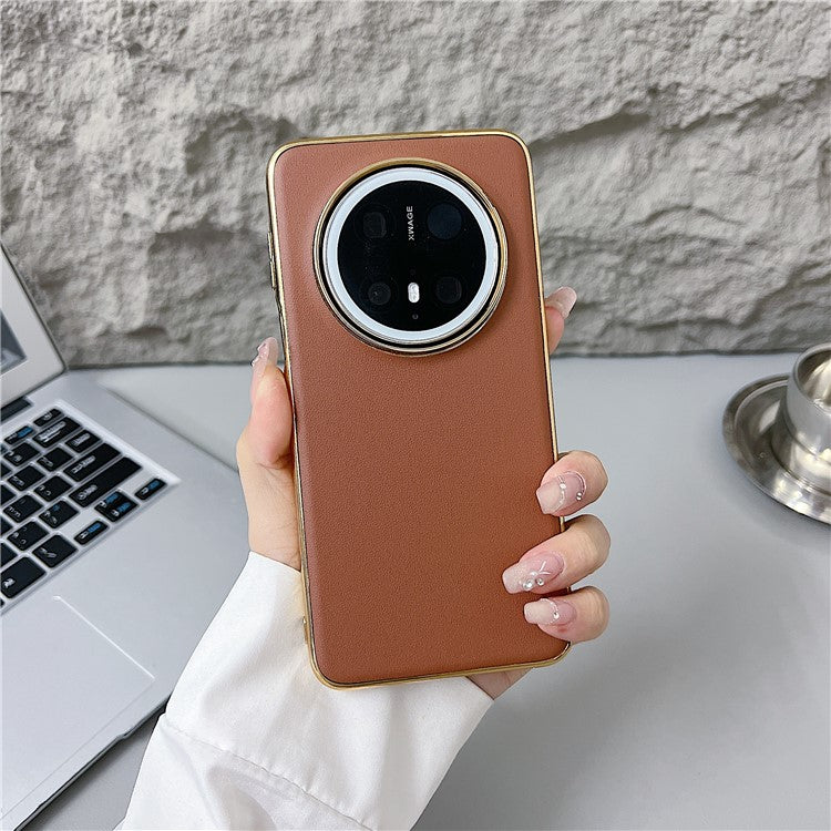 For Huawei Mate 70 Case Nappa Texture PC + PU + TPU Phone Back Cove - TechGearPal
