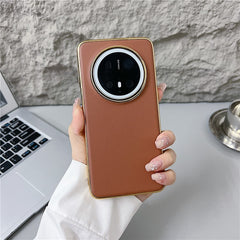 For Huawei Mate 70 Case Nappa Texture PC + PU + TPU Phone Back Cove - TechGearPal