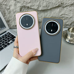 For Huawei Mate 70 Case Nappa Texture PC + PU + TPU Phone Back Cove - TechGearPal