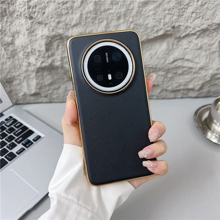 For Huawei Mate 70 Case Nappa Texture PC + PU + TPU Phone Back Cove - TechGearPal