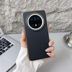 For Huawei Mate 70 Case Nappa Texture PC + PU + TPU Phone Back Cove - TechGearPal