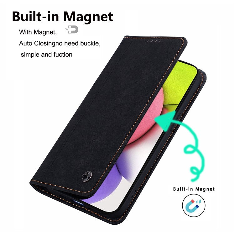 For iPhone 15 Pro Max Case Lines Pattern Wallet Leather Phone Cover with Strap - TechGearPal