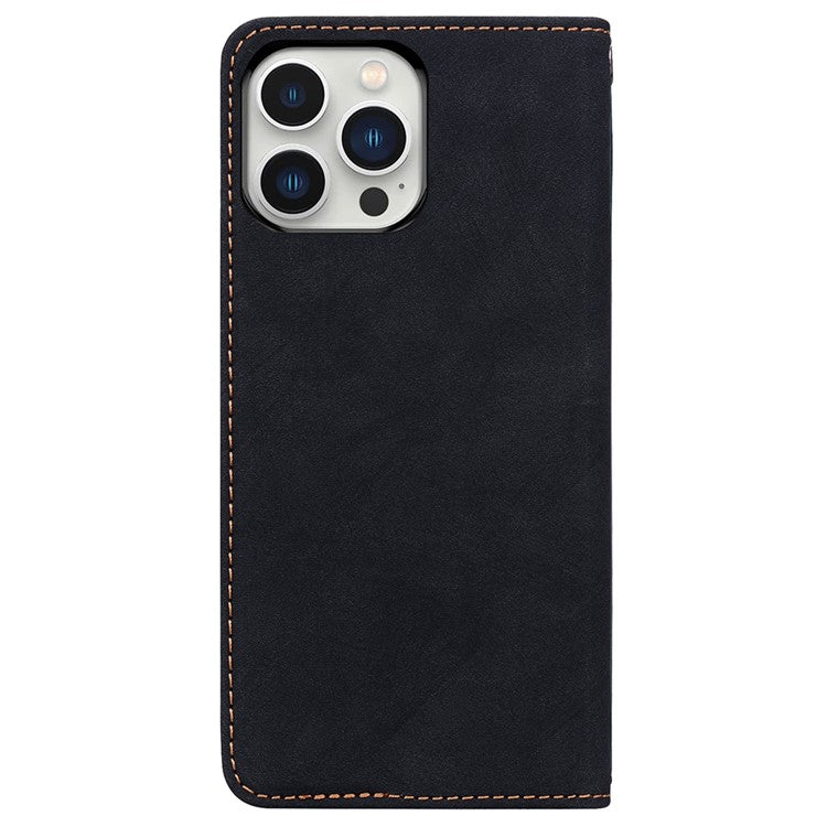 For iPhone 15 Pro Max Case Lines Pattern Wallet Leather Phone Cover with Strap - TechGearPal