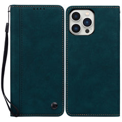 For iPhone 15 Pro Max Case Lines Pattern Wallet Leather Phone Cover with Strap - TechGearPal