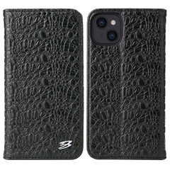 For iPhone 14 Plus Auto-absorbed Magnetic Phone Case Wallet Stand Anti-scratch Top Layer Cowhide Leather Crocodile Texture Cell Phone Cove - TechGearPal