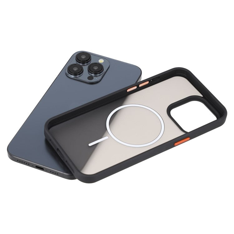 For iPhone 15 Pro Max Magnetic Case Skin Touch TPU + PC Phone Back Cover - TechGearPal