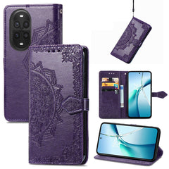 Étui portefeuille en cuir avec support pour Huawei Nova 13 Pro 5G Motif mandala 