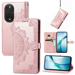 Étui portefeuille en cuir avec support pour Huawei Nova 13 Pro 5G Motif mandala 