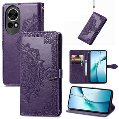 Étui portefeuille en cuir avec support pour Huawei Nova 13 5G Motif mandala 