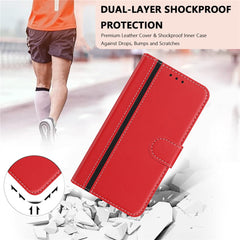 For Samsung Galaxy S24+ Phone Cases Wallet Stand Color Splicing Leather Cover with Magnetic Clasp