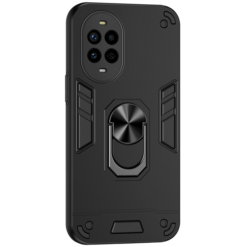 Coque PC + TPU pour Huawei Nova 13 Pro 5G, protection antichoc avec anneau et béquille 