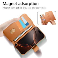 Étui magnétique Caseneo pour iPhone 16 Pro Max, portefeuille bloquant les RFID, housse de téléphone en cuir détachable avec bracelet 