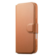 Étui magnétique Caseneo pour iPhone 16 Pro Max, portefeuille bloquant les RFID, housse de téléphone en cuir détachable avec bracelet 