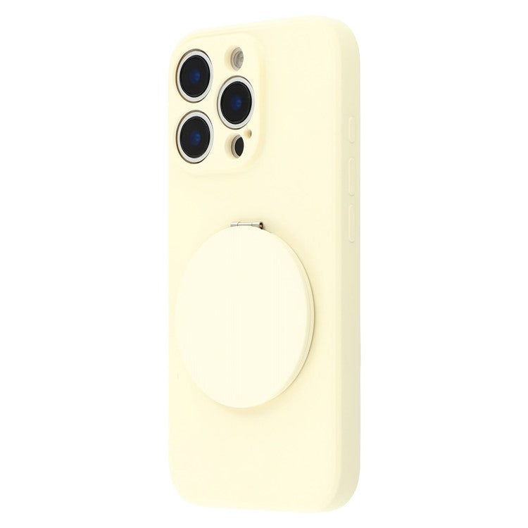 For iPhone 16 Pro Case Straight Edge Protection TPU  + PC Phone Cover with Mirror Kickstand - TechGearPal