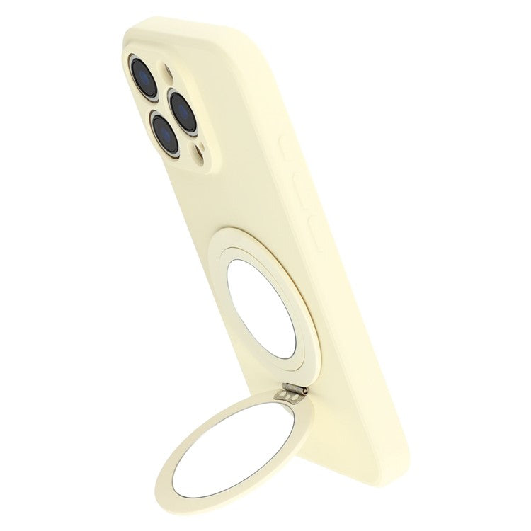 For iPhone 16 Pro Case Straight Edge Protection TPU  + PC Phone Cover with Mirror Kickstand - TechGearPal