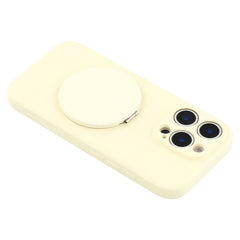 For iPhone 16 Pro Case Straight Edge Protection TPU  + PC Phone Cover with Mirror Kickstand - TechGearPal