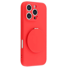 For iPhone 16 Pro Case Straight Edge Protection TPU  + PC Phone Cover with Mirror Kickstand - TechGearPal