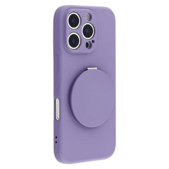 For iPhone 16 Pro Case Straight Edge Protection TPU  + PC Phone Cover with Mirror Kickstand - TechGearPal