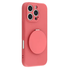 For iPhone 16 Pro Case Straight Edge Protection TPU  + PC Phone Cover with Mirror Kickstand - TechGearPal