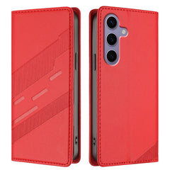 For Samsung Galaxy S25 Phone Cases Punk Style Imprinted Wallet Stand Leather Cover
