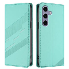 For Samsung Galaxy S25 Phone Cases Punk Style Imprinted Wallet Stand Leather Cover