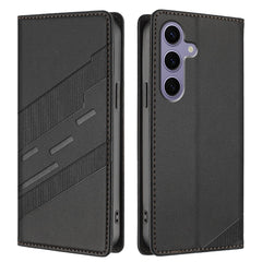 For Samsung Galaxy S25 Phone Cases Punk Style Imprinted Wallet Stand Leather Cover