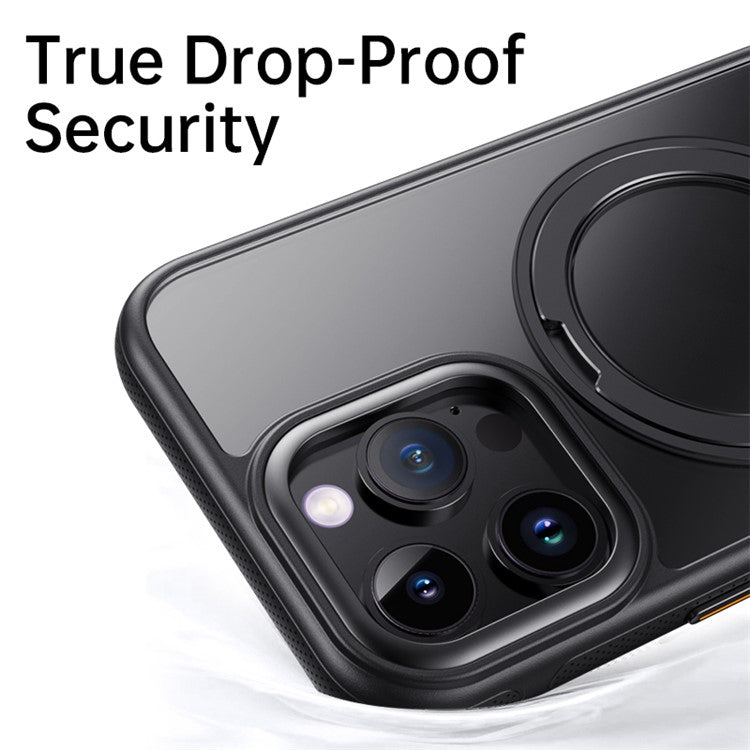 For iPhone 13 Pro Max Magnetic Case Rotating Gear Pivot Kickstand PC + TPU Phone Back Cove - TechGearPal
