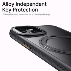 For iPhone 15 Plus  /  14 Plus Magnetic Case Rotating Gear Pivot Kickstand PC + TPU Phone Back Cove - TechGearPal