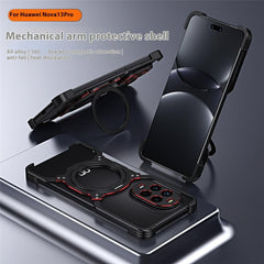 Coque pour Huawei Nova 13 Pro 5G avec béquille et pare-chocs en métal magnétique 