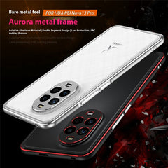 Coque de protection antichoc pour Huawei Nova 13 Pro 5G avec cadre métallique et protection d'objectif d'appareil photo 