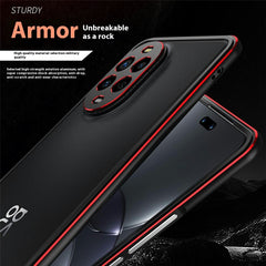 Coque de protection antichoc pour Huawei Nova 13 Pro 5G avec cadre métallique et protection d'objectif d'appareil photo 