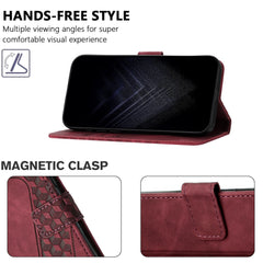 For iPhone 15 Pro Max Leather Case 7-Shaped Pattern Wallet Stand Shockproof Phone Cover - TechGearPal