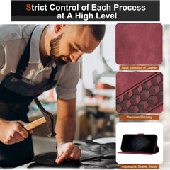 For iPhone 15 Pro Max Leather Case 7-Shaped Pattern Wallet Stand Shockproof Phone Cover - TechGearPal