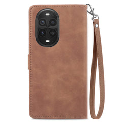 Étui portefeuille à fermeture éclair avec sangle pour Huawei Nova 13 Pro 5G, motif floral, en cuir PU 