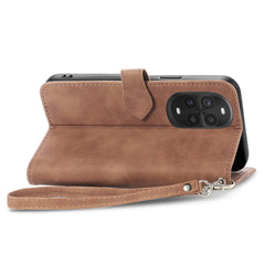 Étui portefeuille à fermeture éclair avec sangle pour Huawei Nova 13 Pro 5G, motif floral, en cuir PU 