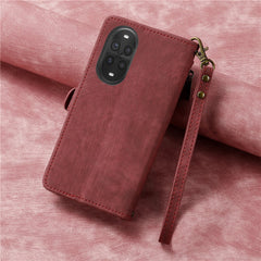 For Huawei nova 13 Pro 5G Zipper Wallet Case Geometry Lines Leather Phone Cover with Strap