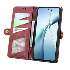 For Huawei nova 13 5G Zipper Wallet Case Geometry Lines Leather Phone Cover with Strap