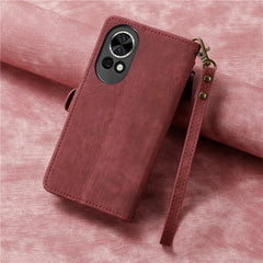 For Huawei nova 13 5G Zipper Wallet Case Geometry Lines Leather Phone Cover with Strap