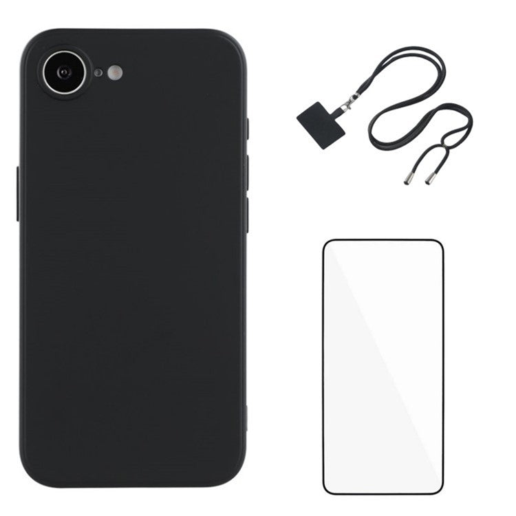 WANLONFENG RB1 Series For iPhone 16e Case Screen Film Soft TPU Phone Cover - TechGearPal