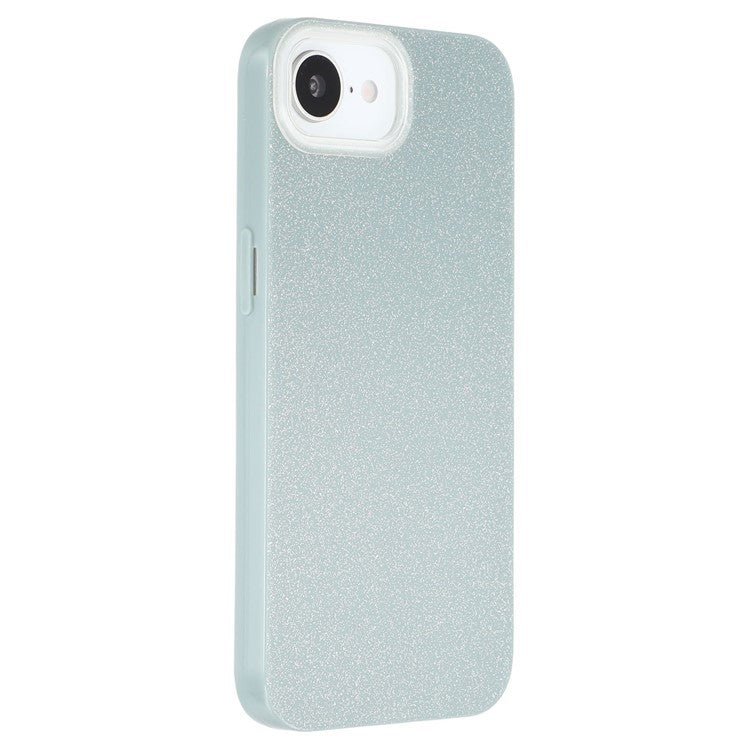 WANLONFENG XL2 Series for iPhone 16e Case IMD Glitter TPU Phone Cover with Tempered Glass Film - TechGearPal