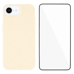 WANLONFENG XL2 Series for iPhone 16e Case IMD Glitter TPU Phone Cover with Tempered Glass Film - TechGearPal