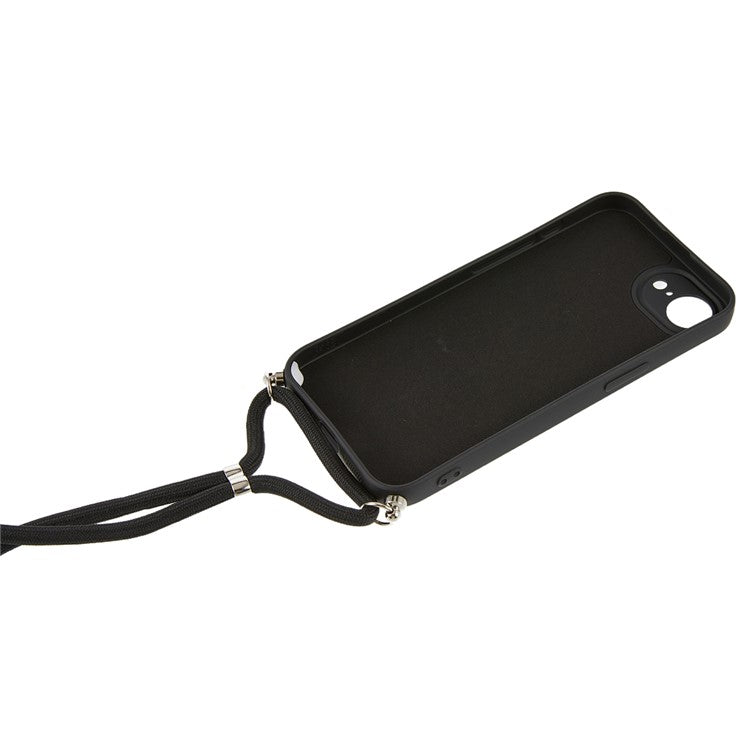 For iPhone 16e Case Flexible TPU Fiber Lining Anti-Shock Crossbody Phone Cover - TechGearPal