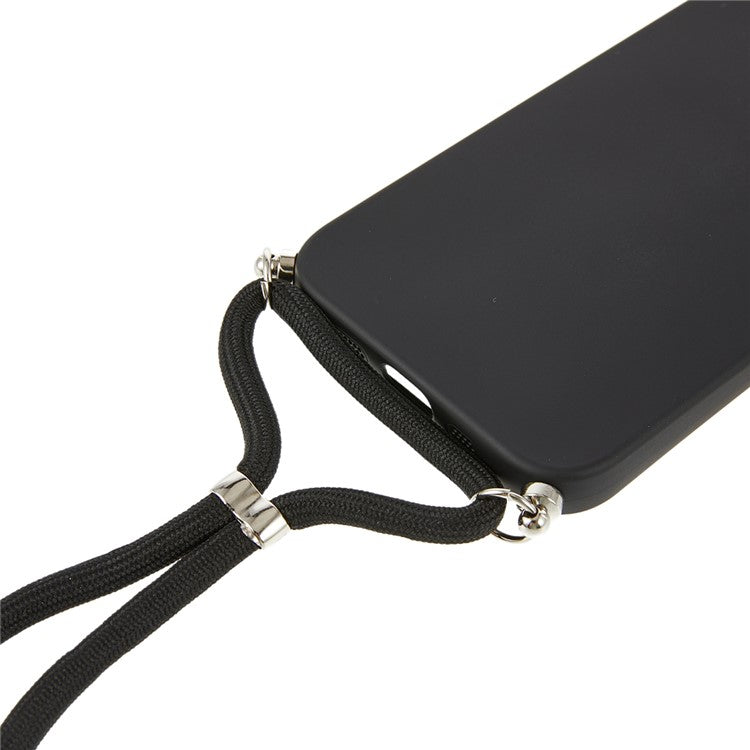 For iPhone 16e Case Flexible TPU Fiber Lining Anti-Shock Crossbody Phone Cover - TechGearPal