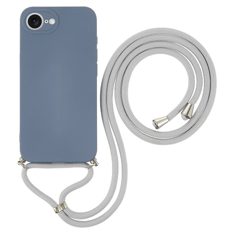 For iPhone 16e Case Flexible TPU Fiber Lining Anti-Shock Crossbody Phone Cover - TechGearPal