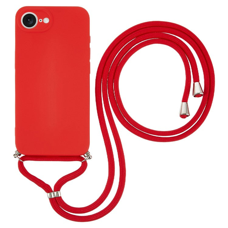 For iPhone 16e Case Flexible TPU Fiber Lining Anti-Shock Crossbody Phone Cover - TechGearPal