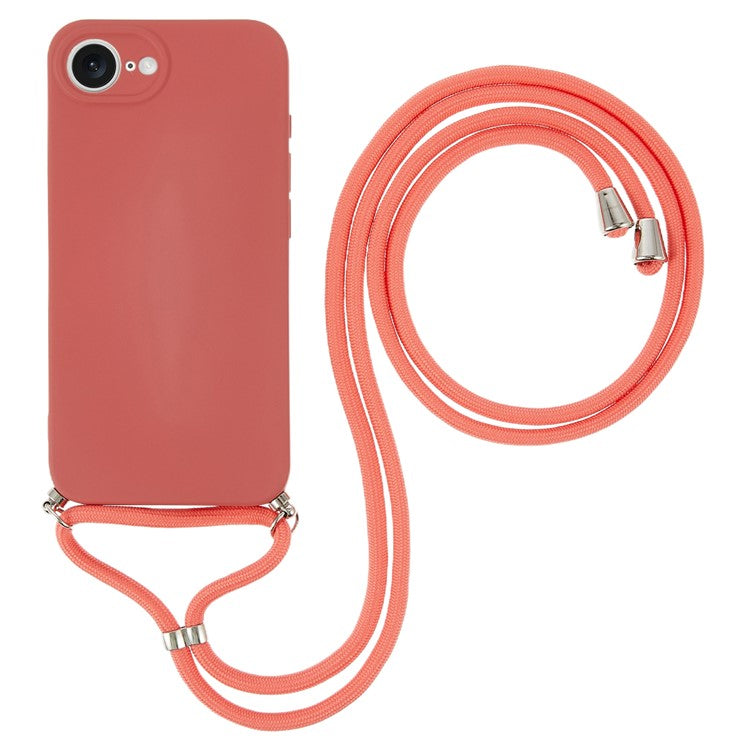 For iPhone 16e Case Flexible TPU Fiber Lining Anti-Shock Crossbody Phone Cover - TechGearPal