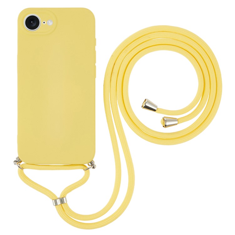 For iPhone 16e Case Flexible TPU Fiber Lining Anti-Shock Crossbody Phone Cover - TechGearPal