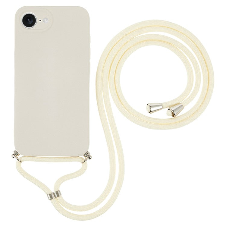For iPhone 16e Case Flexible TPU Fiber Lining Anti-Shock Crossbody Phone Cover - TechGearPal