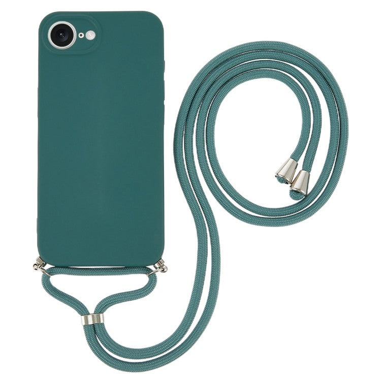 For iPhone 16e Case Flexible TPU Fiber Lining Anti-Shock Crossbody Phone Cover - TechGearPal